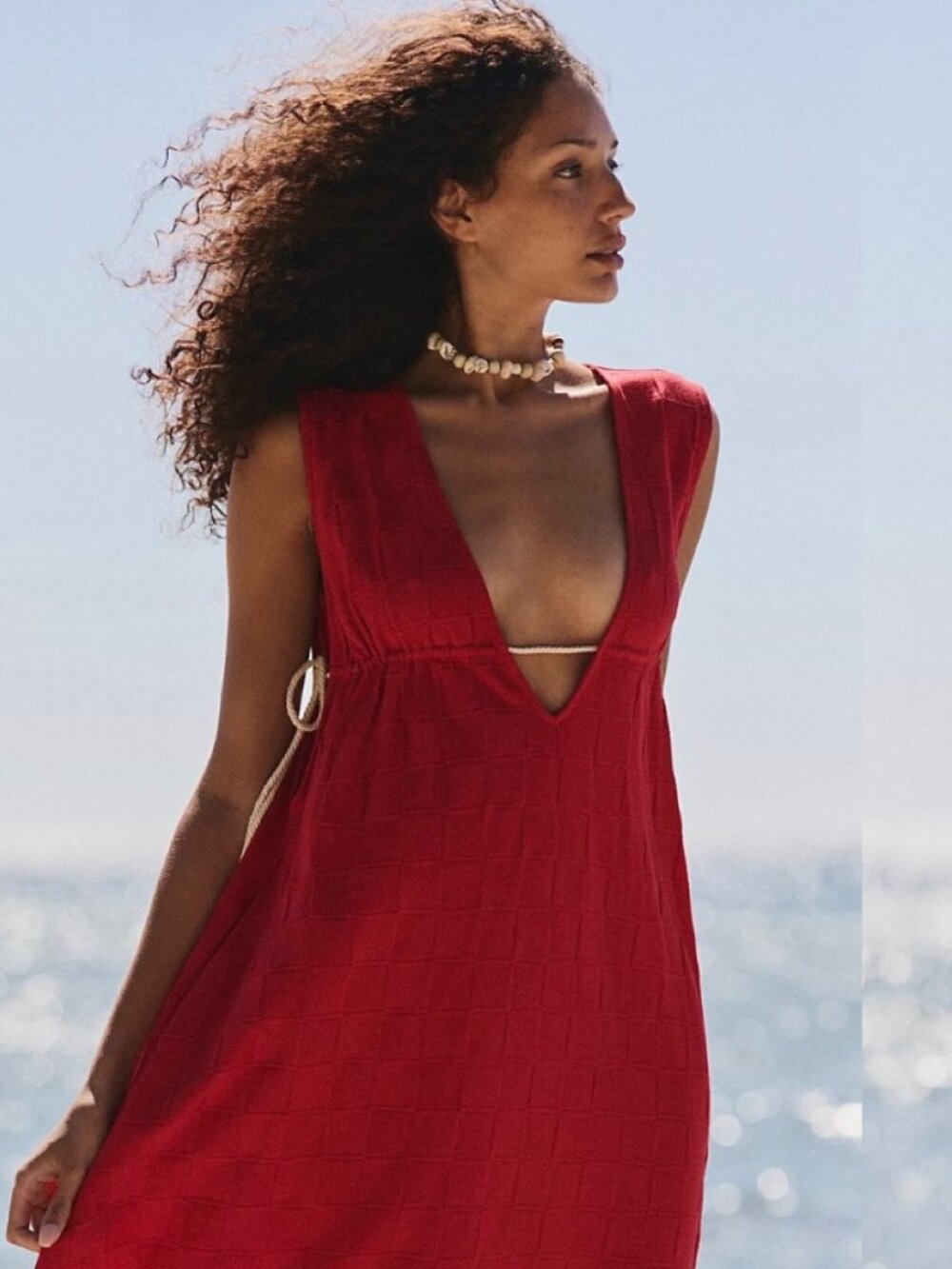 Free People Tidebreaker Midi Dress Large NWT - Picture 3 of 15